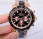 Replica Rolex Cosmograph Daytona 116515LN Rose Gold & Black Dial 40mm Mens Watch